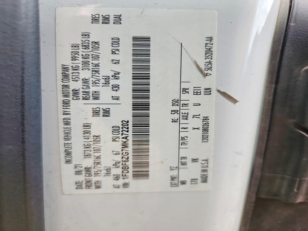 2021 Ford Transit Flatbed Truck