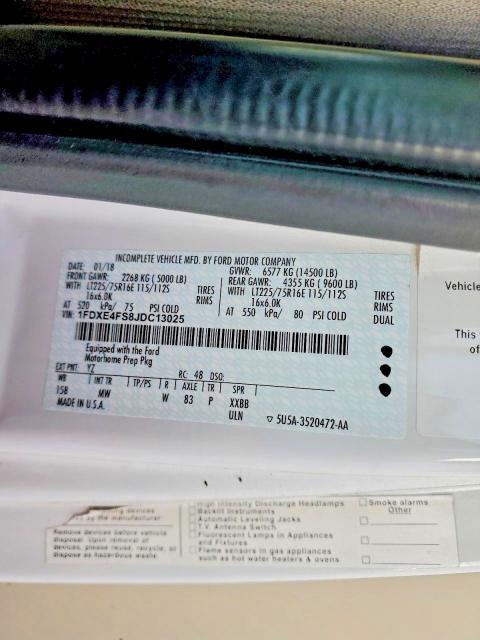 2018 Ford E450 Recreational Vehicle