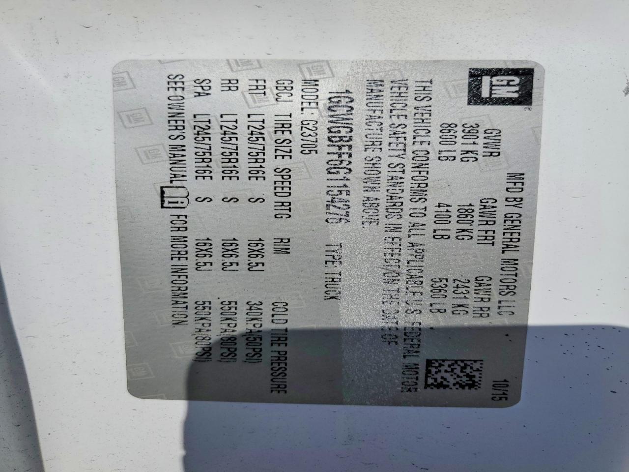 2016 Chev Express G2500