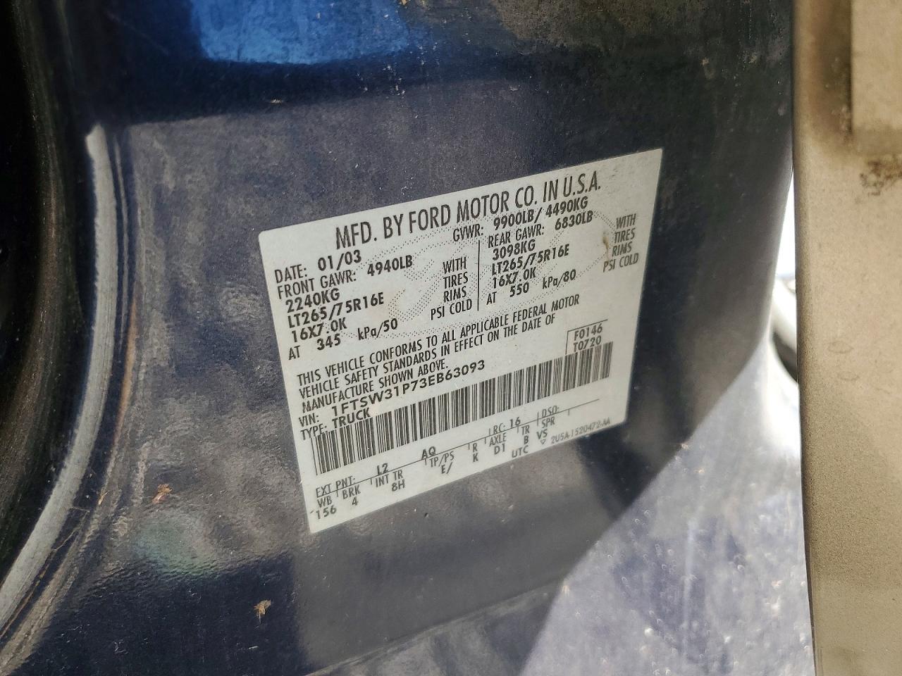 2003 Ford F350 SRW Super Duty