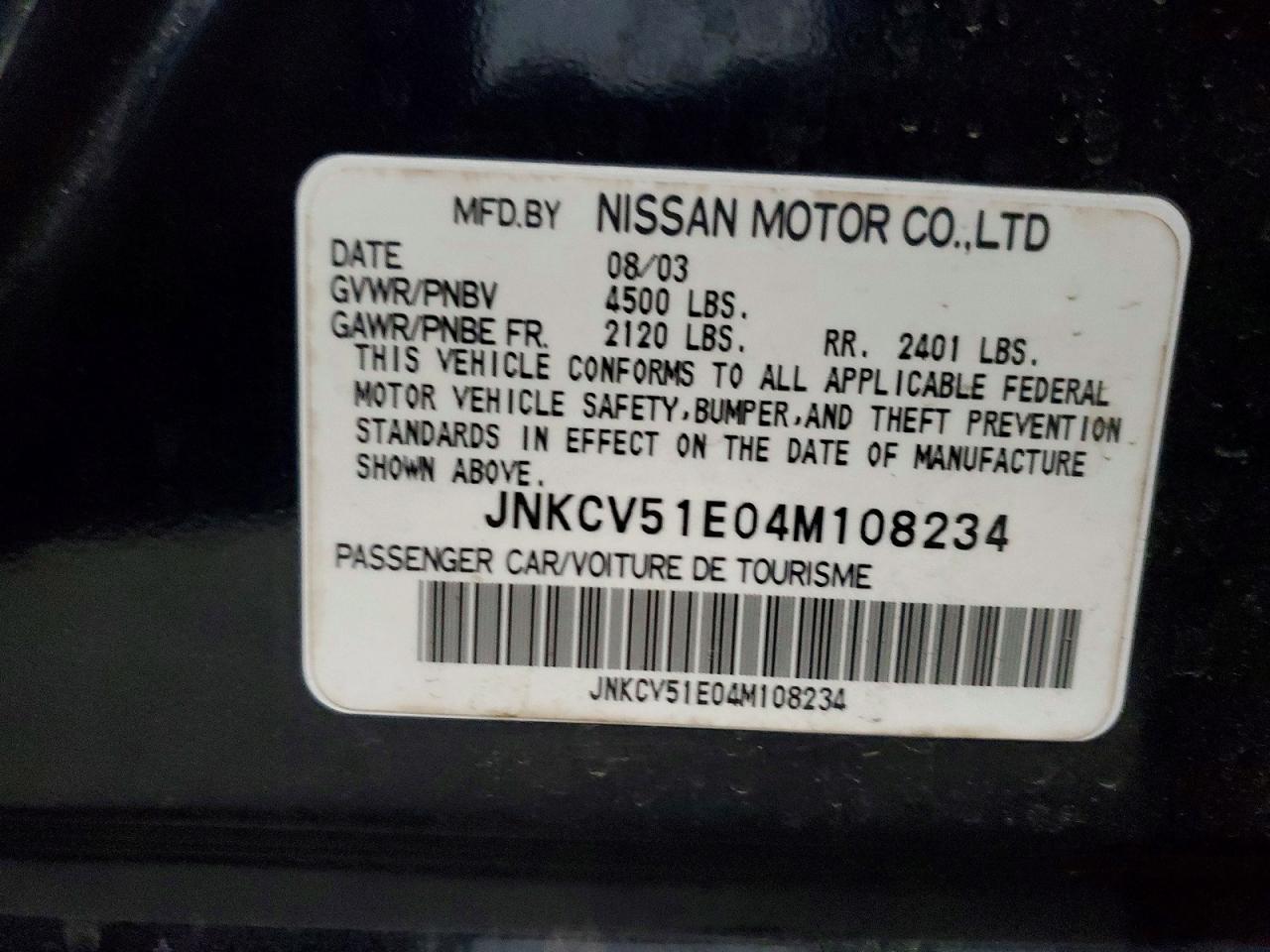 2004 Infiniti G35 Base