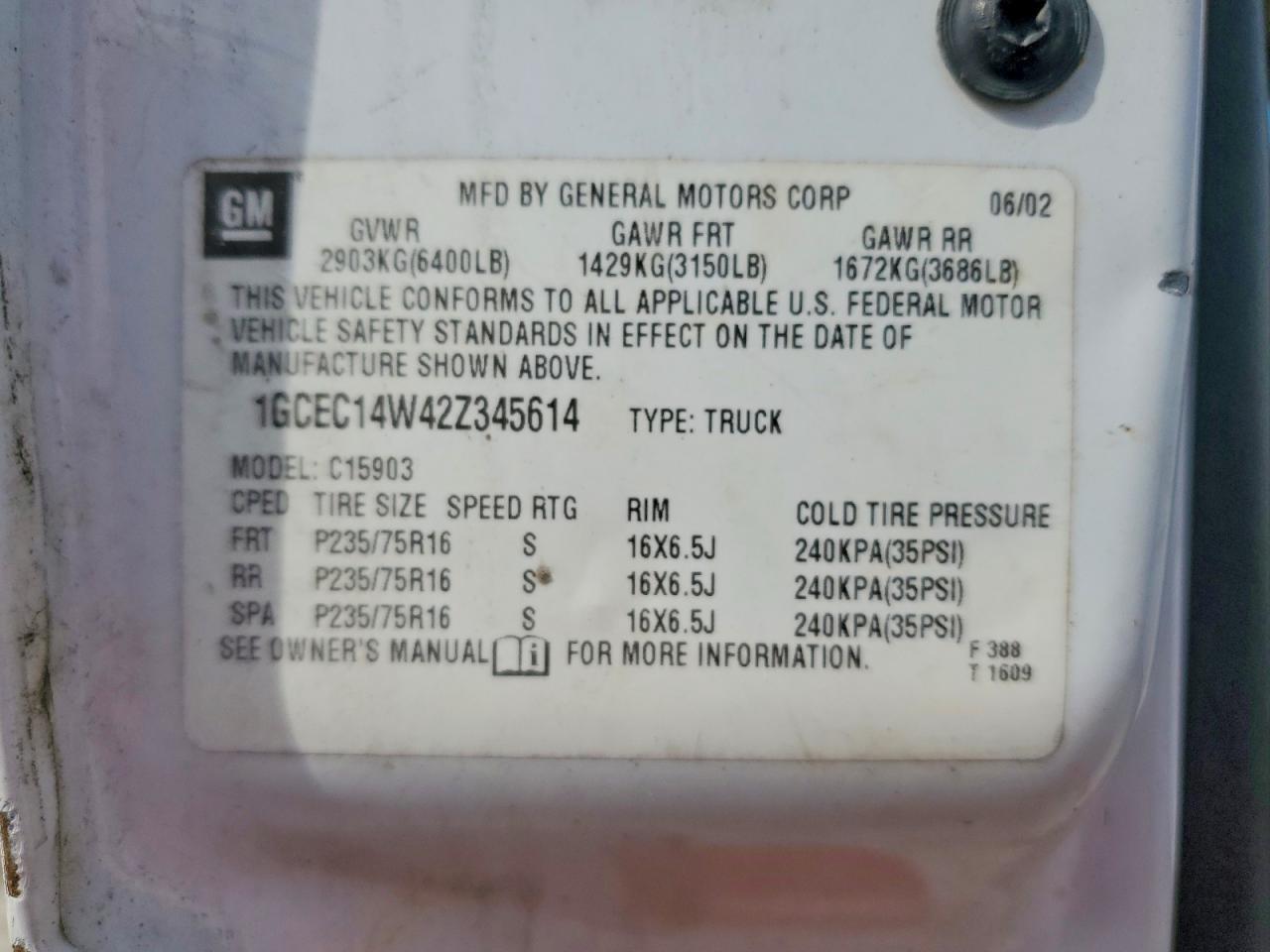 2002 Chevrolet Silverado C1500