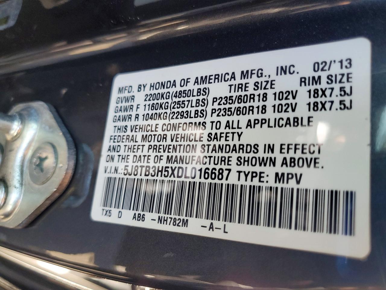 2013 Acura Rdx Technology