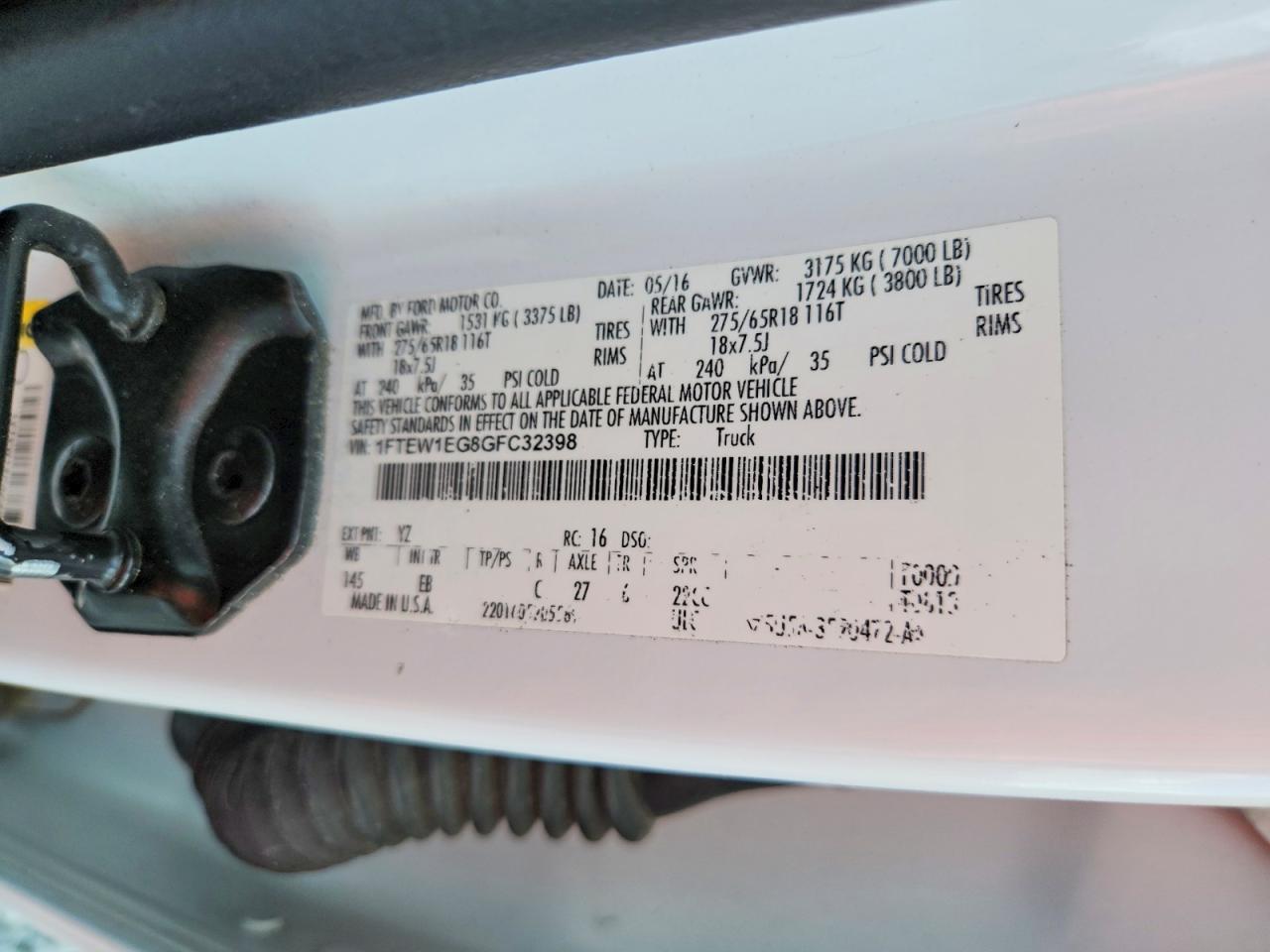 2016 Ford F150 Supercrew