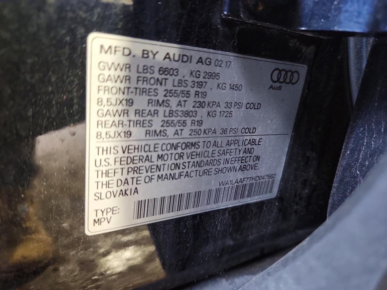 2017 Audi Q7 Premium Plus