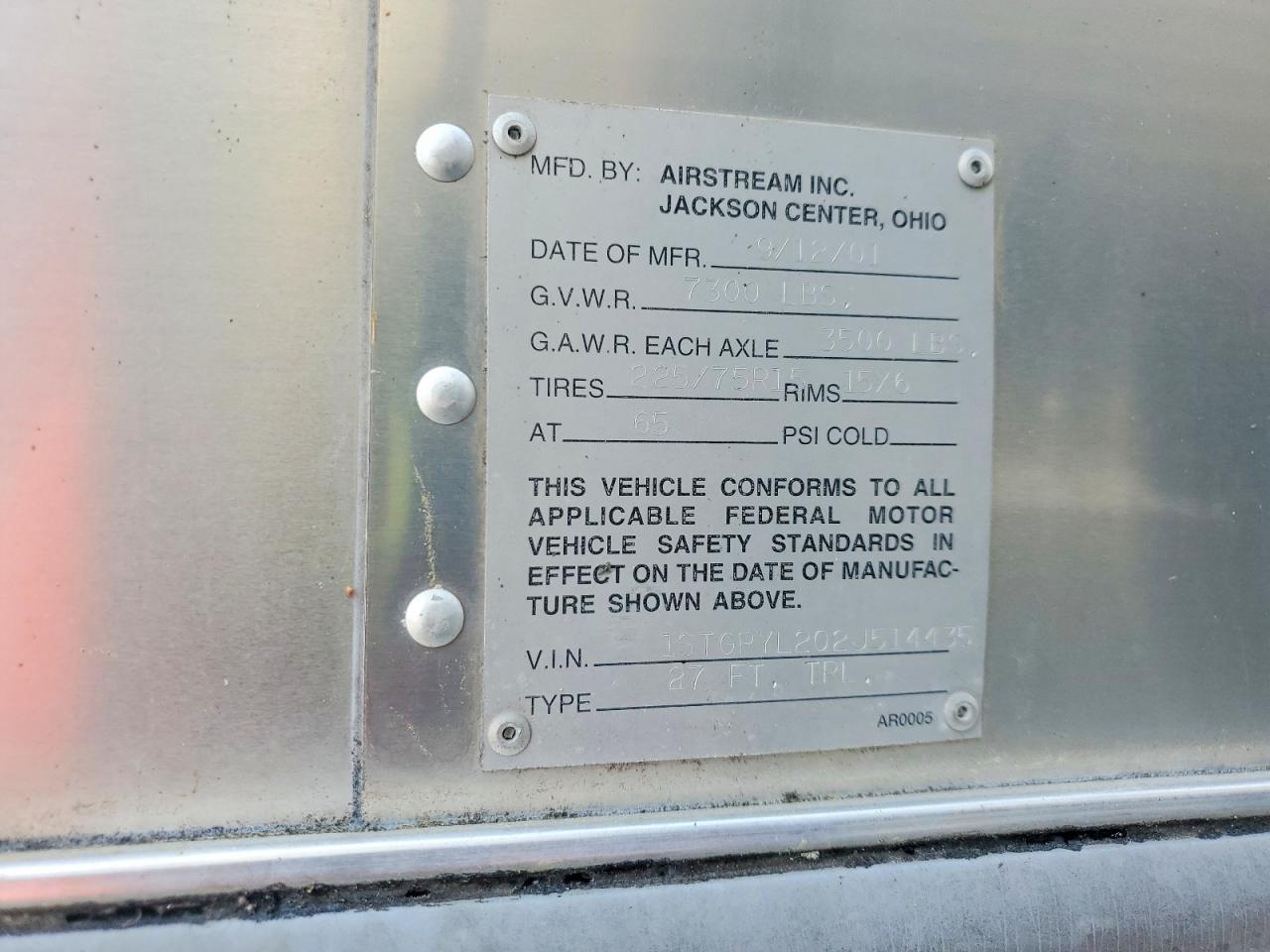 2002 Airstream Camper