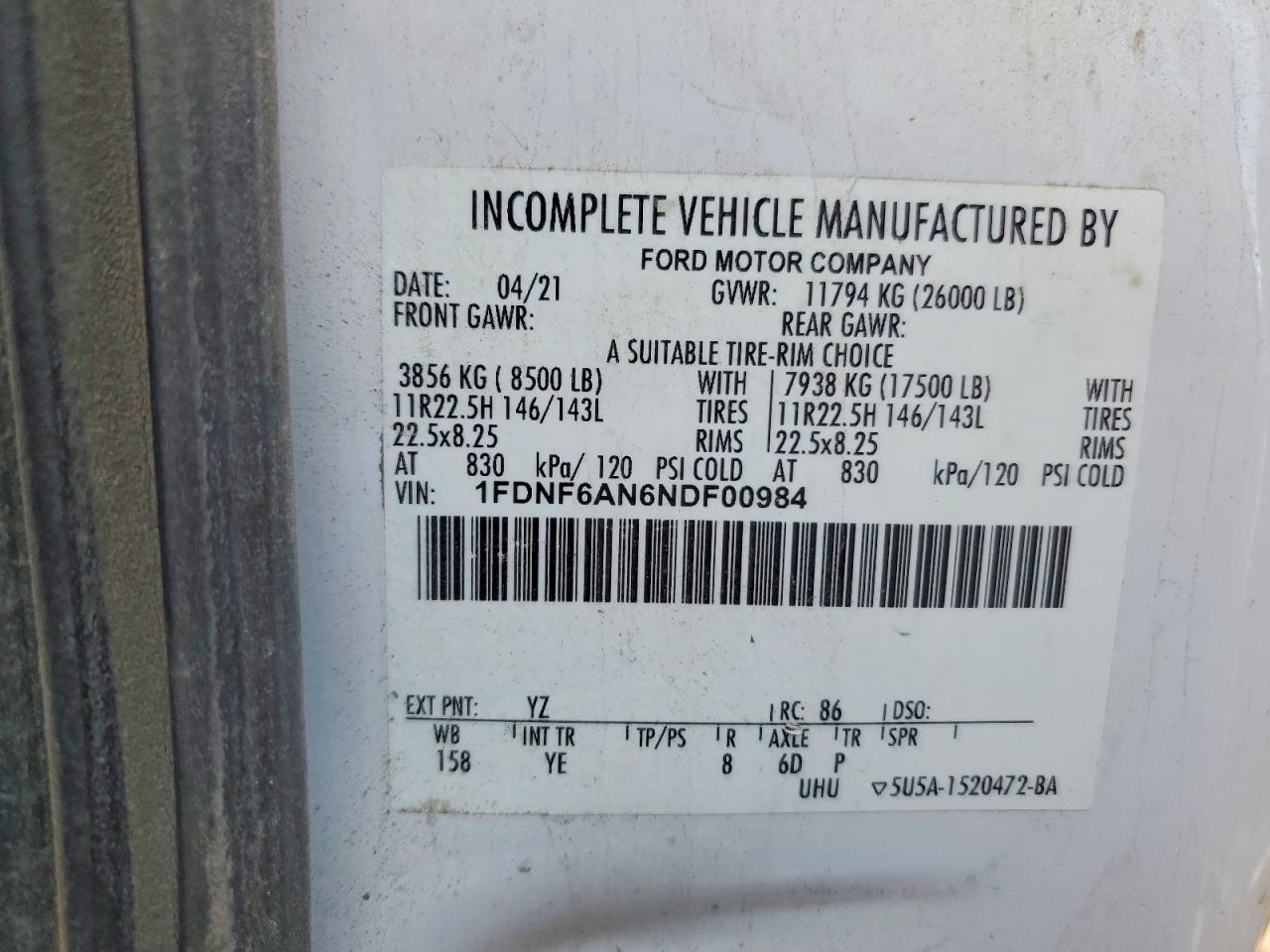 2022 Ford F650 Super Duty