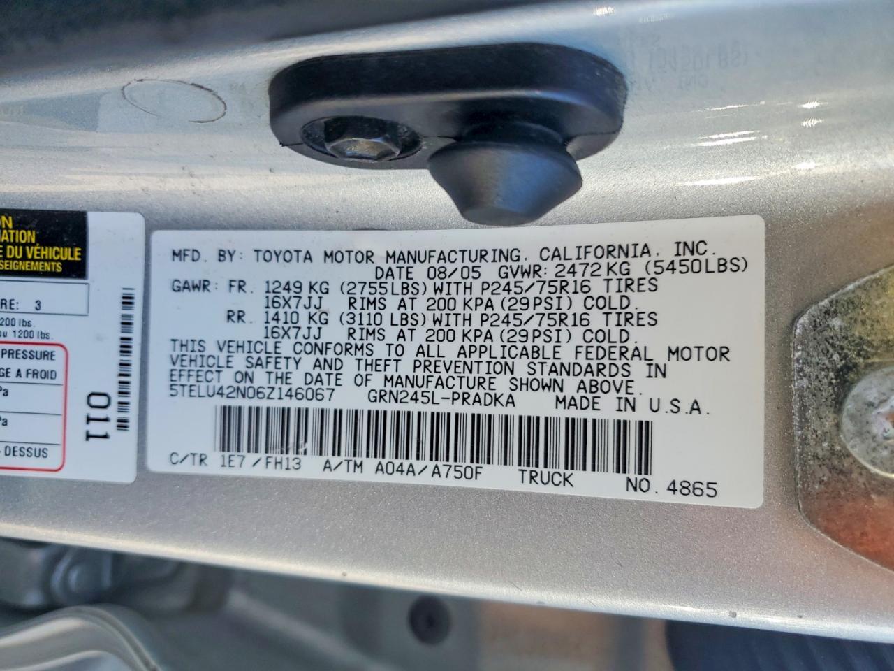 2006 Toyota Tacoma V6