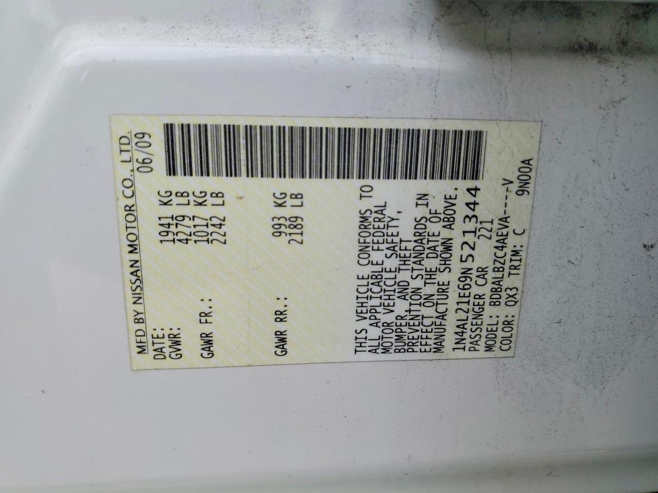 2009 Nissan Altima 2.5