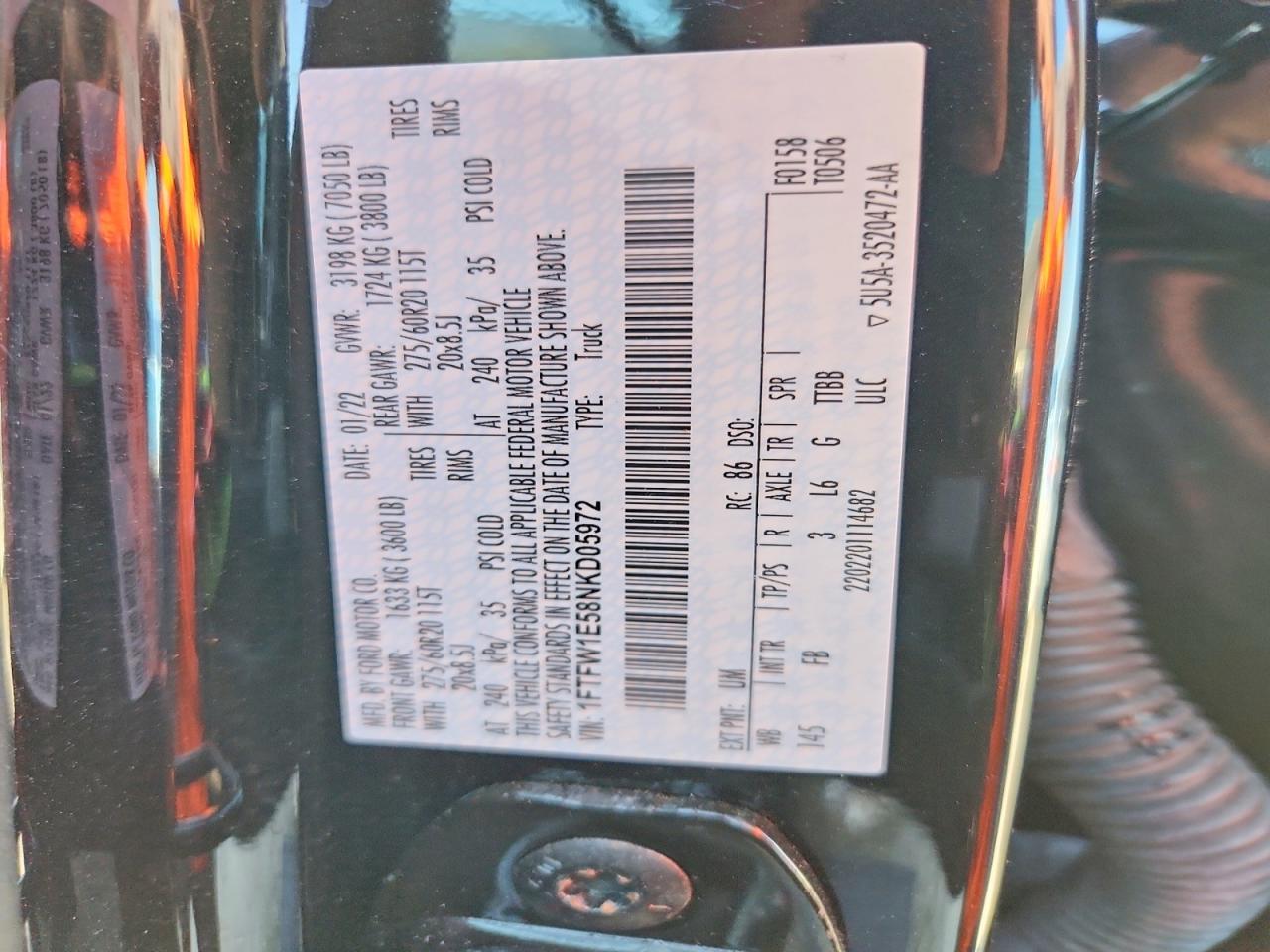 2022 Ford F150 Supercrew