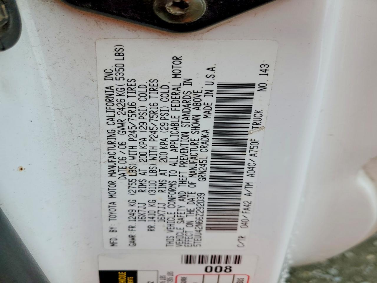 2006 Toyota Tacoma V6