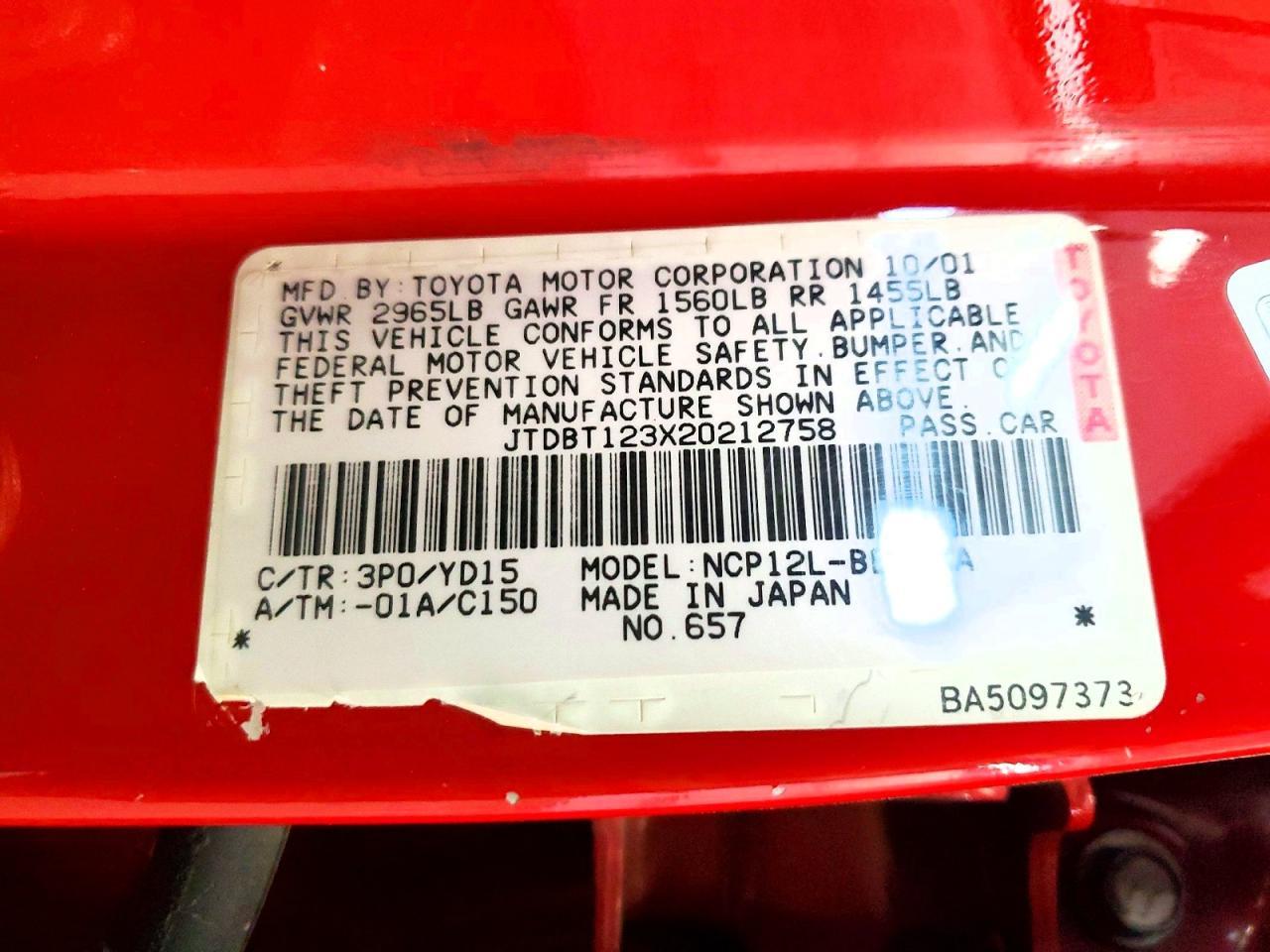 2002 Toyota Echo Base