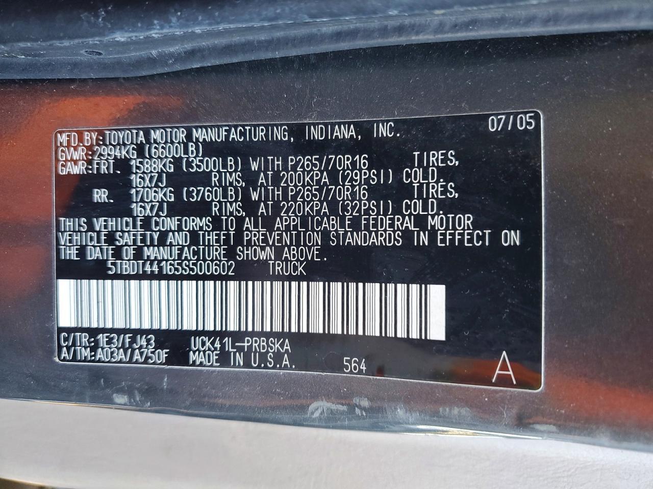 2005 Toyota Tundra Double Cab SR5