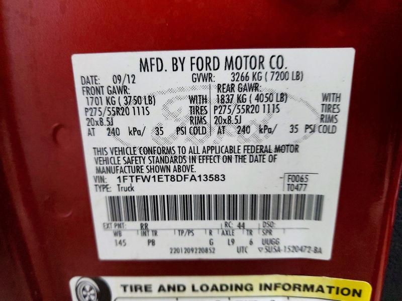 2013 Ford F150 Supercrew