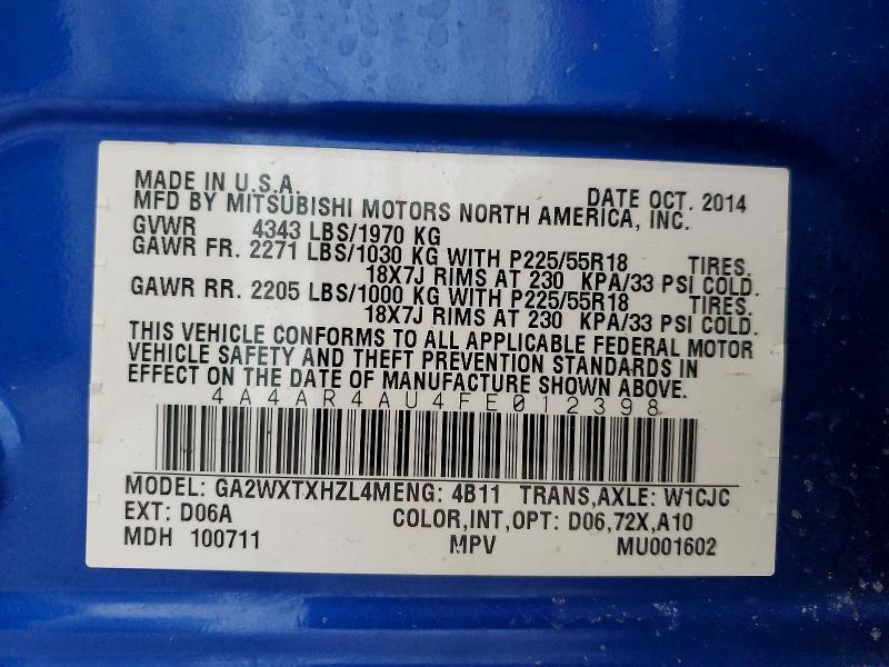 2015 Mitsubishi Outlander Sport se