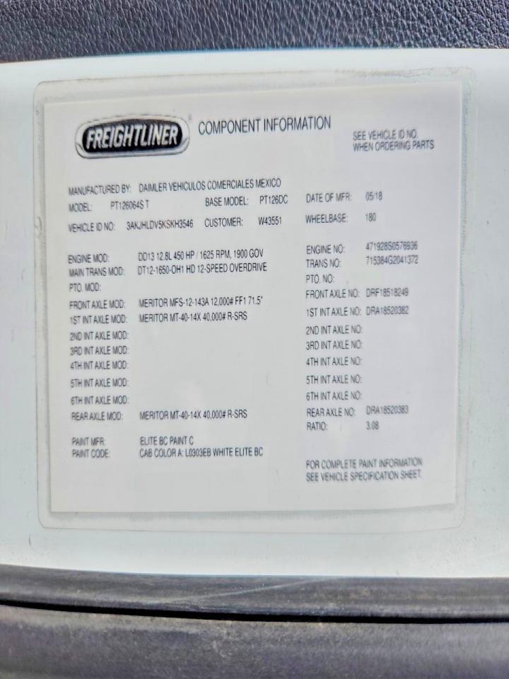 2019 Freightliner Cascadia 126 Semi Truck