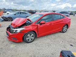 Chevrolet salvage cars for sale: 2016 Chevrolet Cruze ls