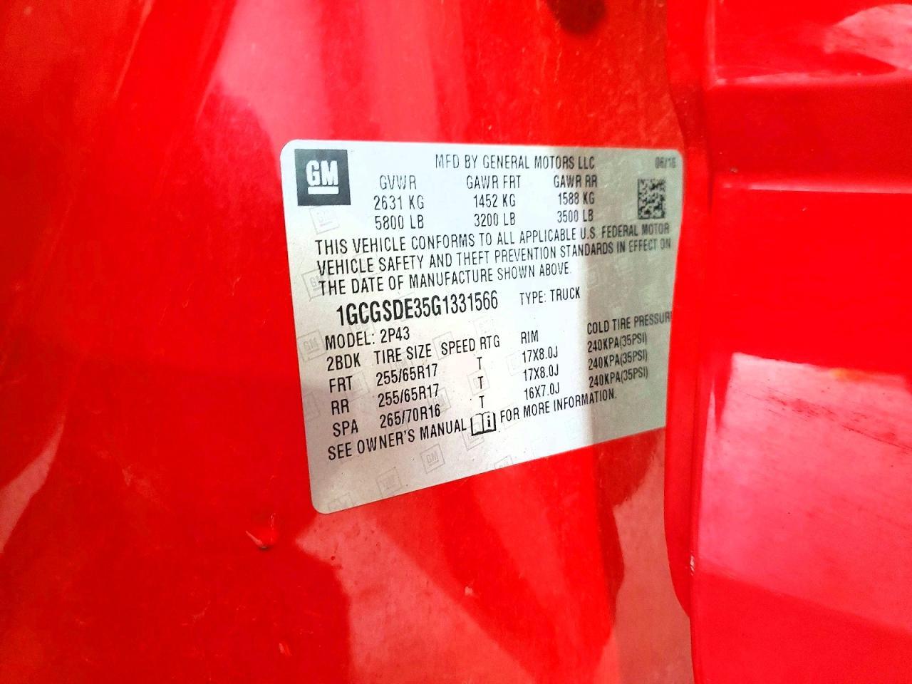 2016 Chevrolet Colorado Z71