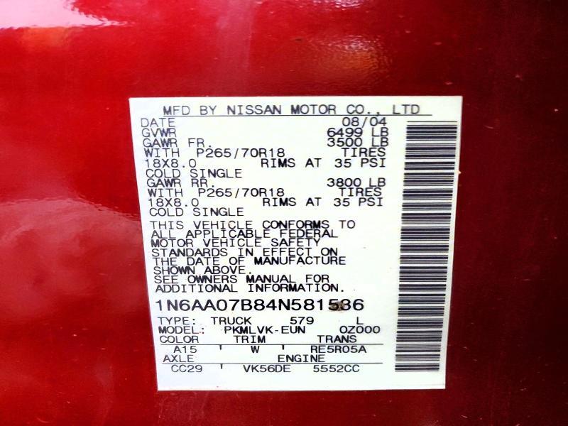 2004 Nissan Titan XE