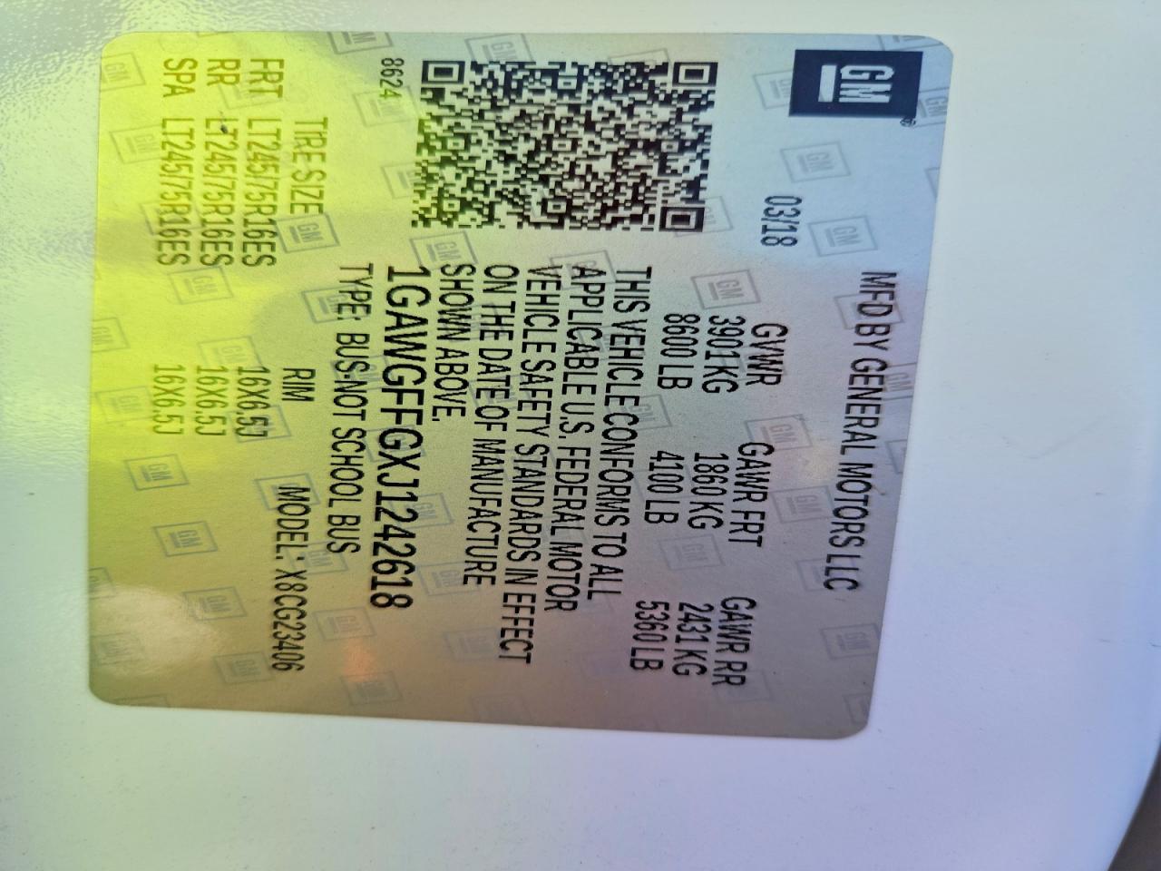 2018 Chevrolet Express G2500 LT