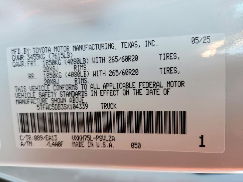 2025 Toyota Tundra Limited HV