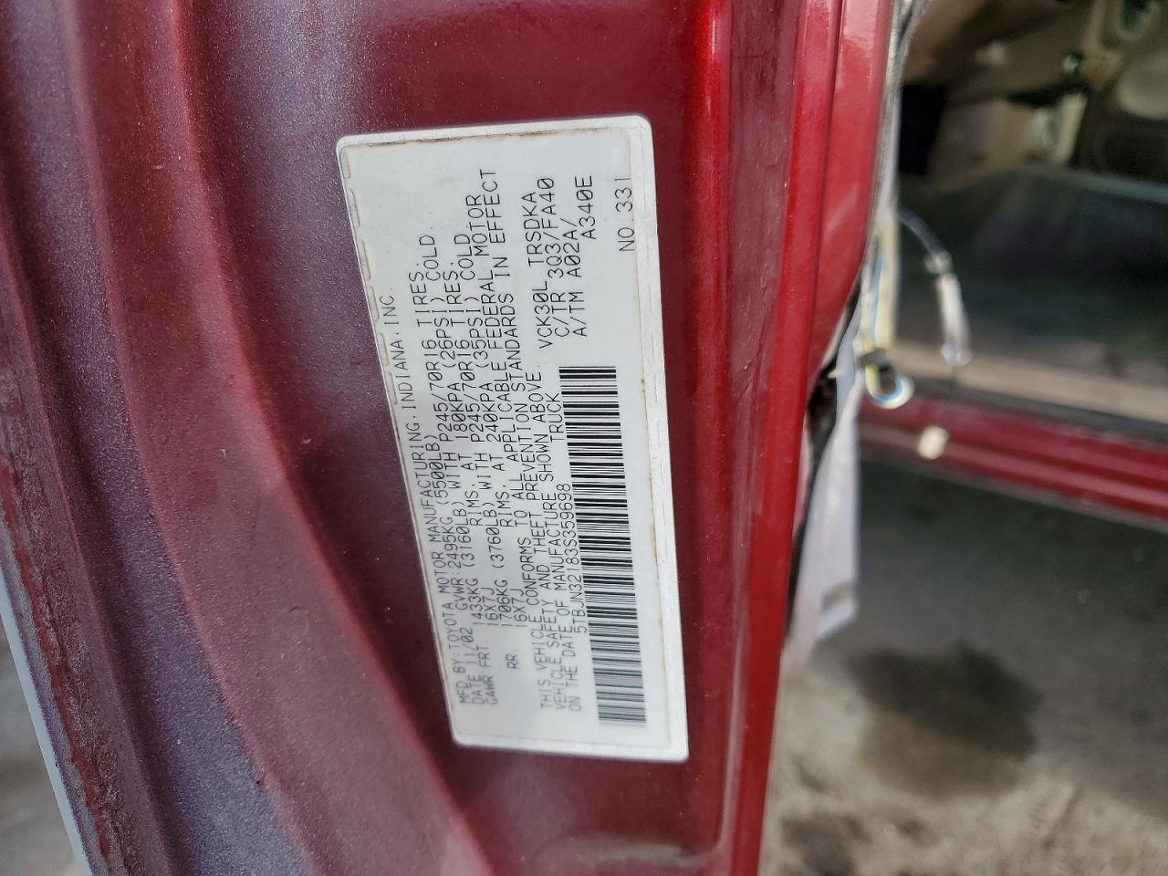 2003 Toyota Tundra Base