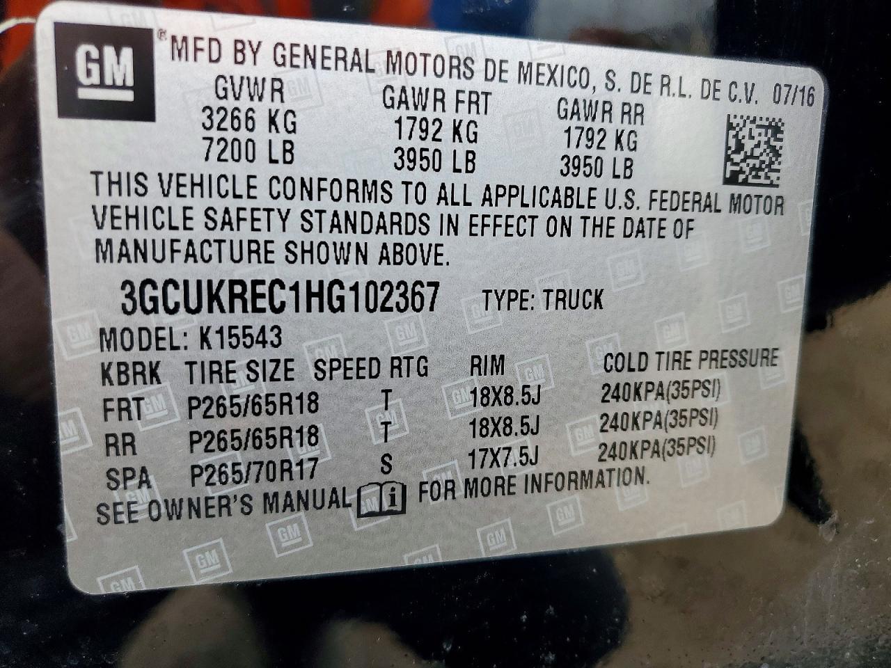 2017 Chevrolet Silverado K1500 LT
