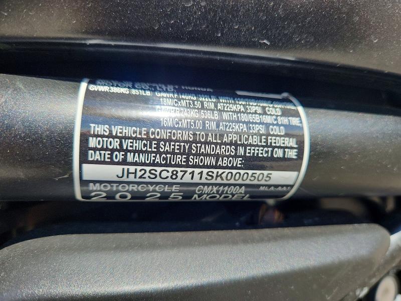 2025 Honda CMX1100 A