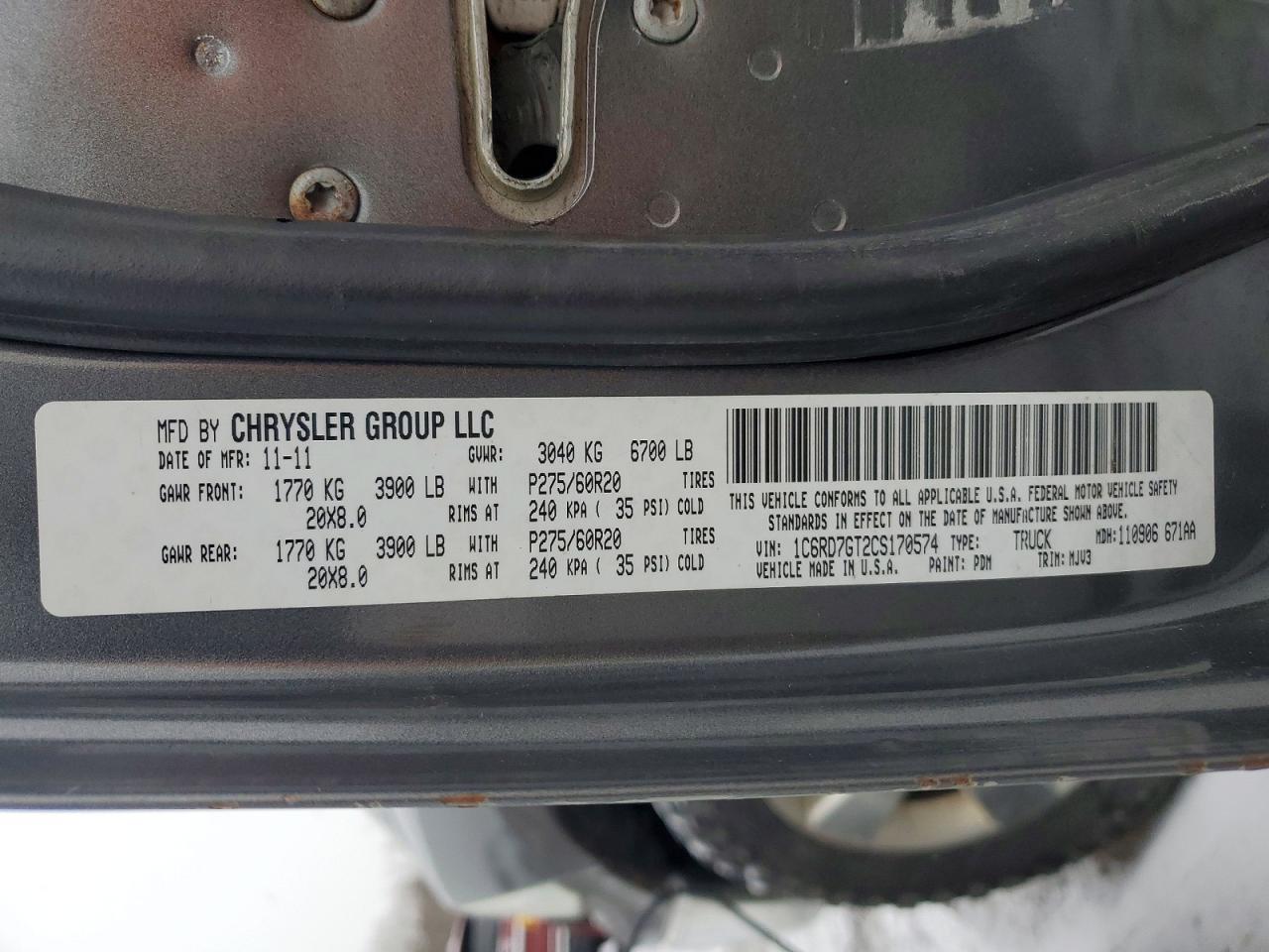 2012 Dodge RAM 1500 SLT