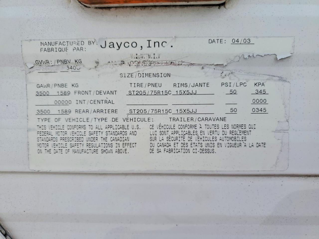 2003 Jayco Camper