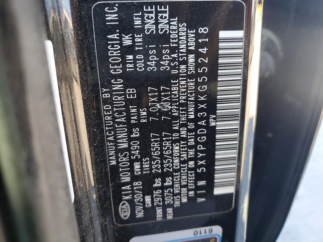 2019 KIA Sorento lx