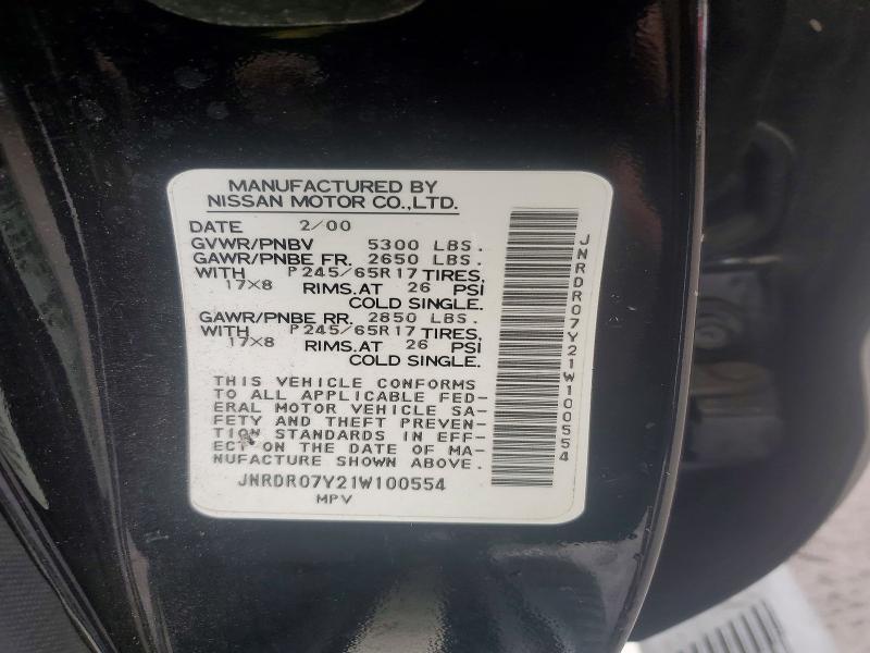 2001 Infiniti QX4 Base