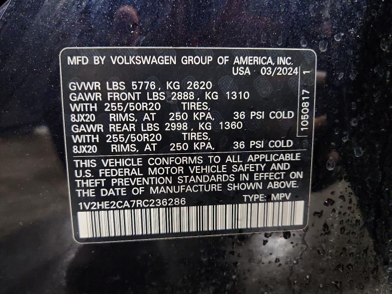 2024 Volkswagen Atlas Cross Sport se