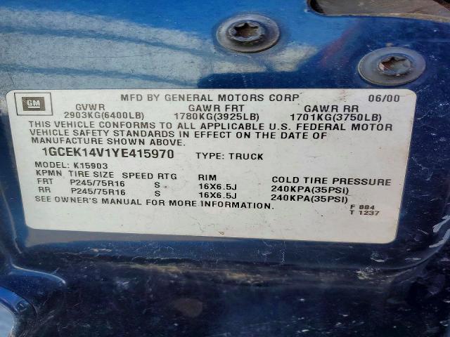 2000 Chevrolet Silverado K1500
