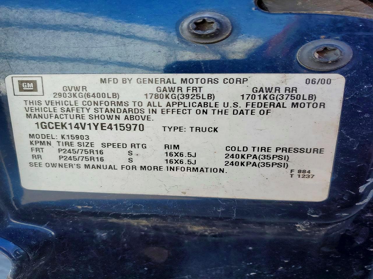 2000 Chevrolet Silverado K1500