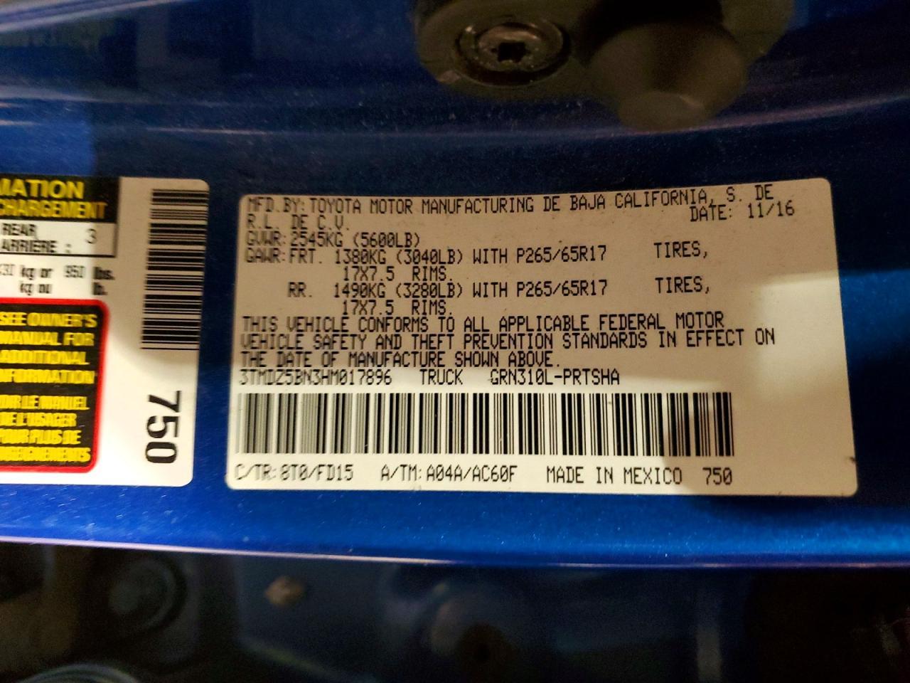 2017 Toyota Tacoma TRD Sport