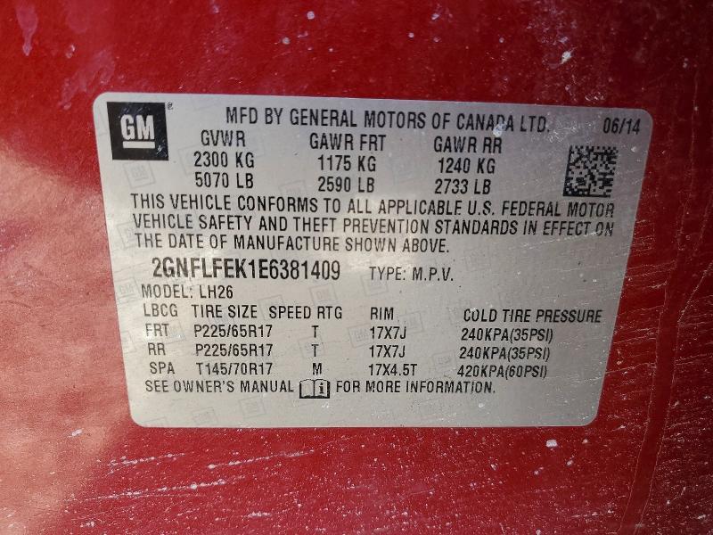 2014 Chevrolet Equinox lt