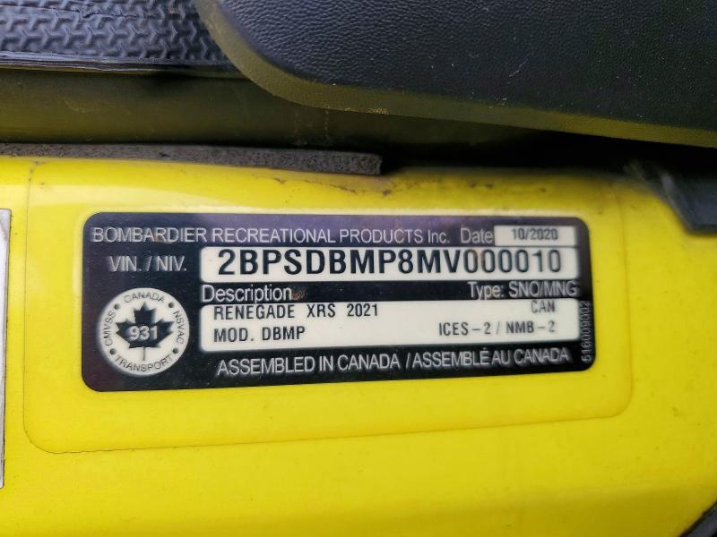 2021 Skidoo Snowmobile