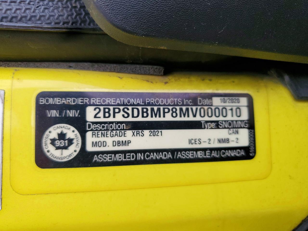 2021 Skidoo Snowmobile