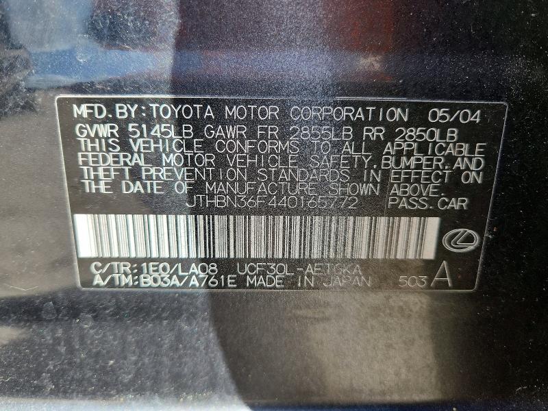 2004 Lexus Ls 430 Base