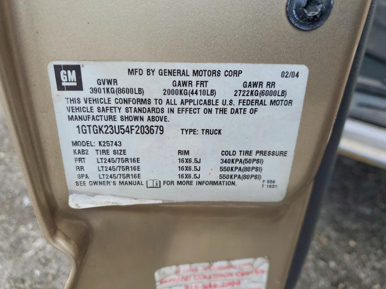 2004 GMC Sierra K2500 Crew Cab