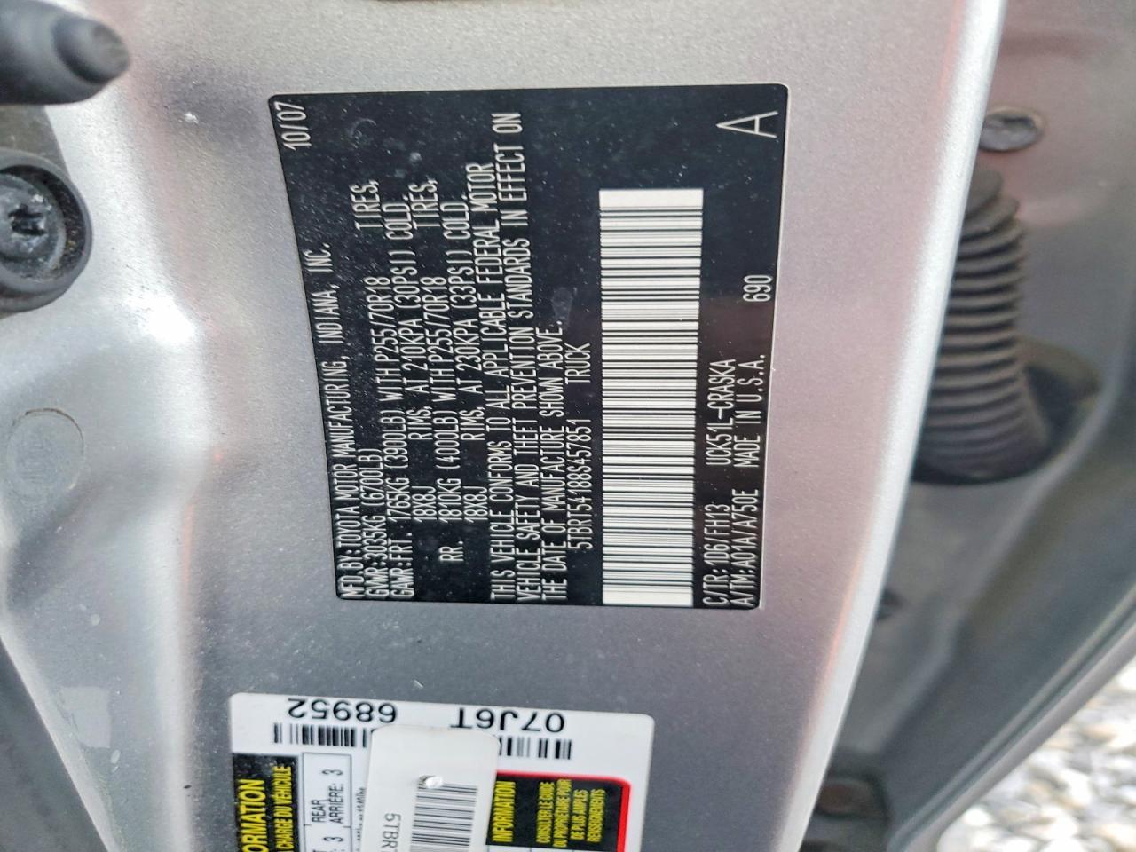 2008 Toyota Tundra Grade