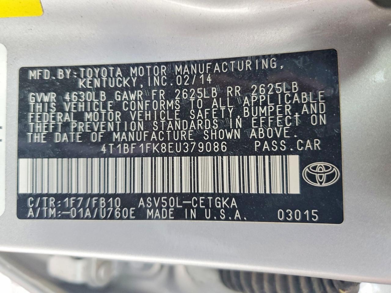 2014 Toyota Camry xle