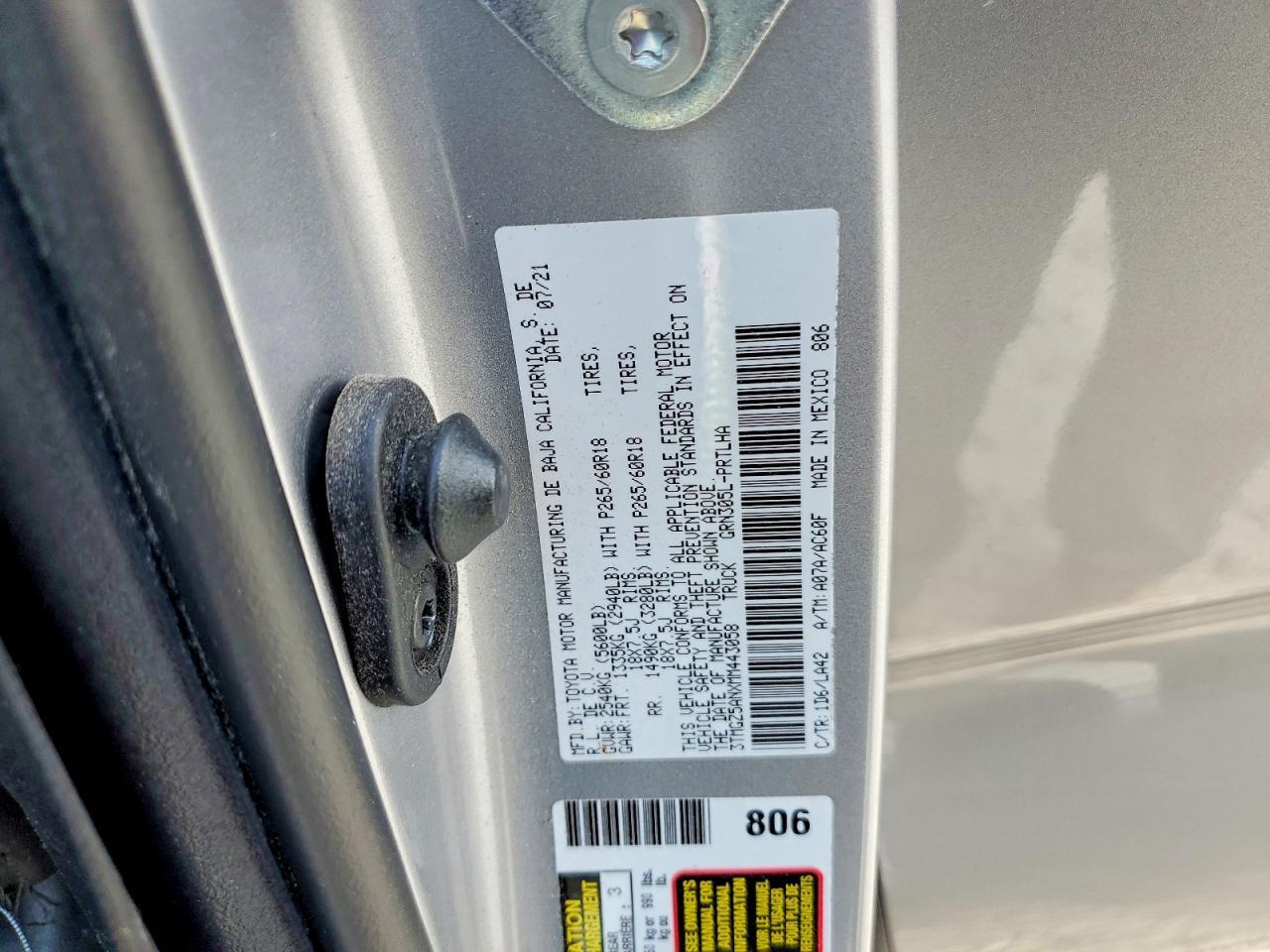 2021 Toyota Tacoma Limited