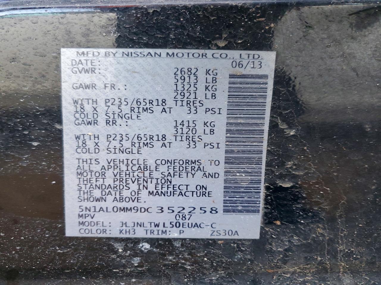 2013 Infiniti Jx35 Base