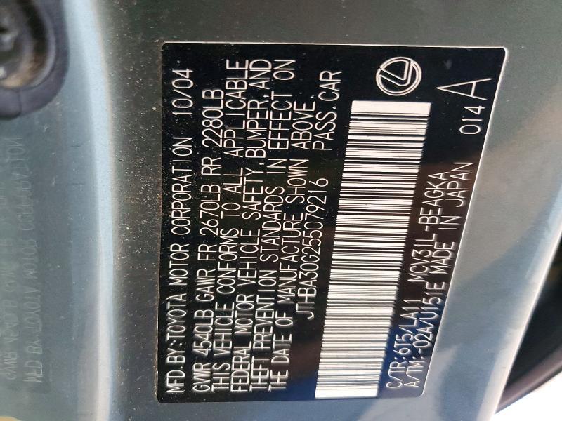 2005 Lexus Es 330 Base