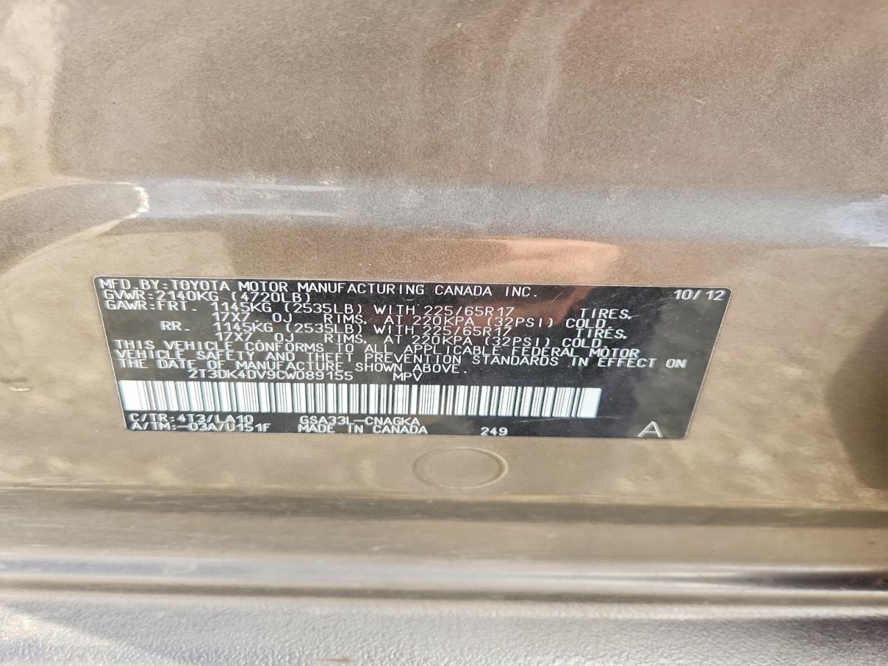 2012 Toyota Rav4 Limited