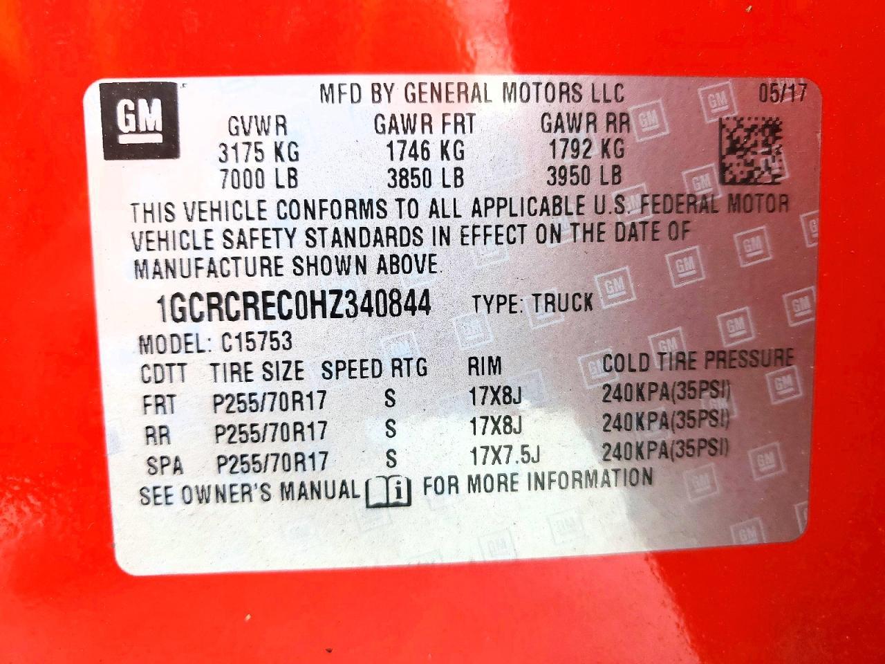 2017 Chevrolet Silverado C1500 lt