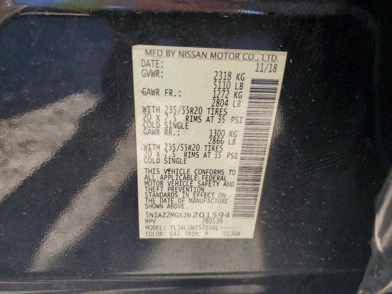 2018 Nissan Murano Platinum