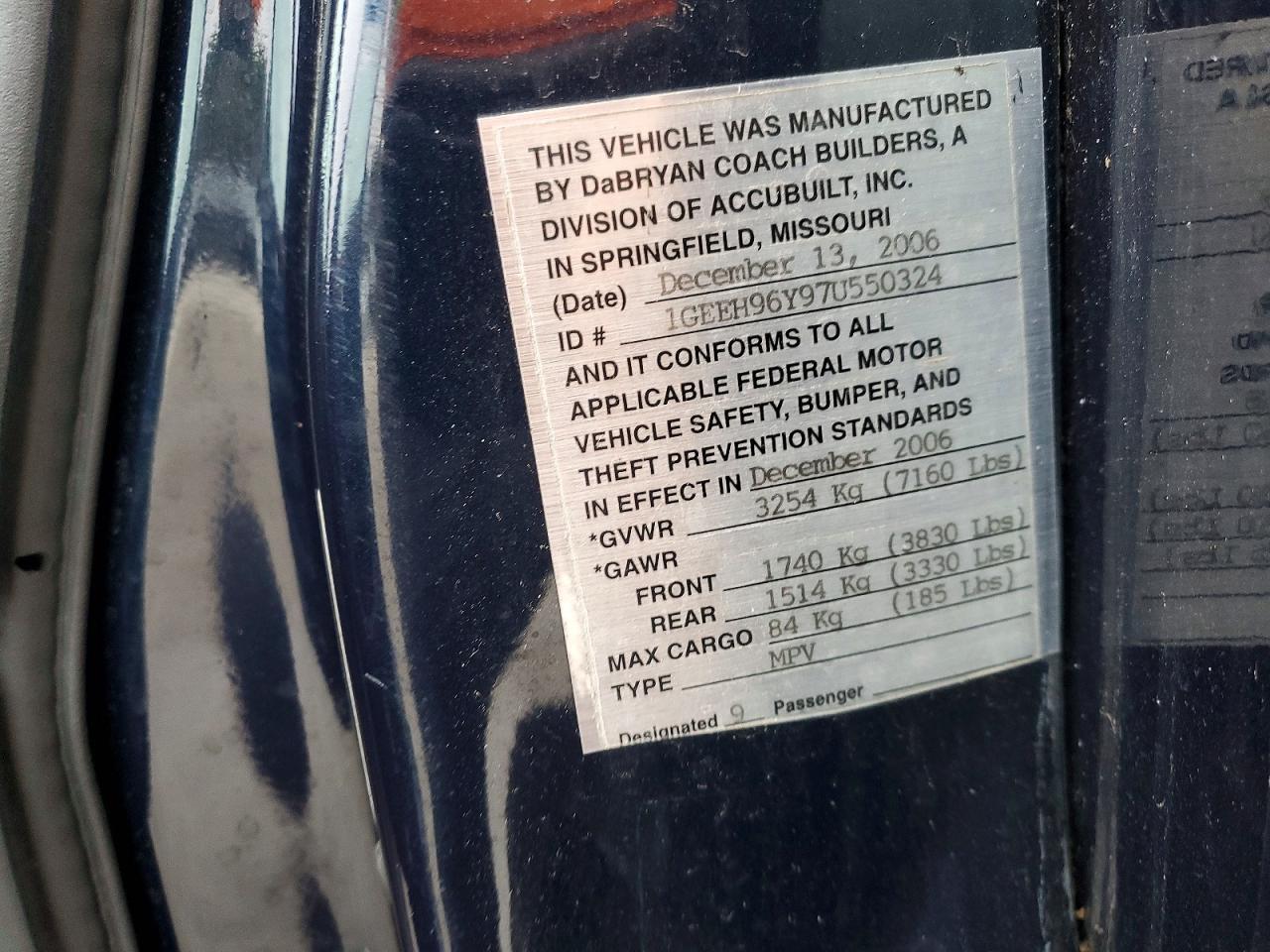 2007 Cadillac Professional Chassis